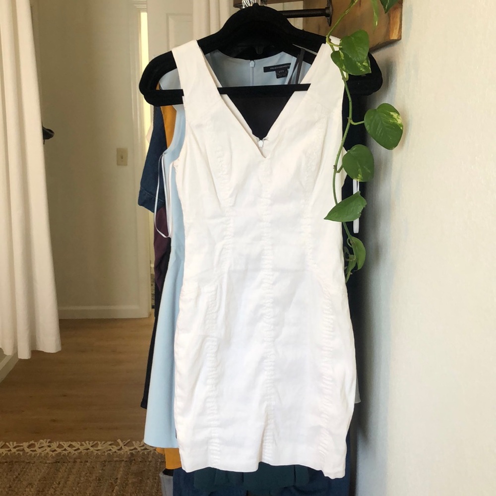 White bebe bodycon dress